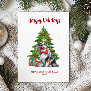 Australian Shepherd Holiday Card