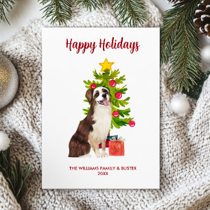 Australian Shepherd Holiday Card