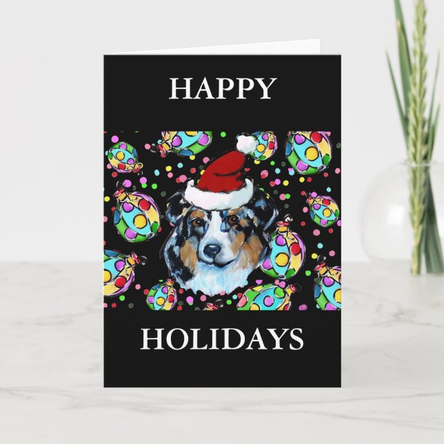 AUSTRALIAN SHEPHERD HOLIDAY CARD (Front)