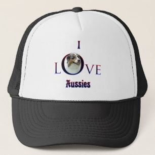 Australian Shepherd I Love Trucker Hat