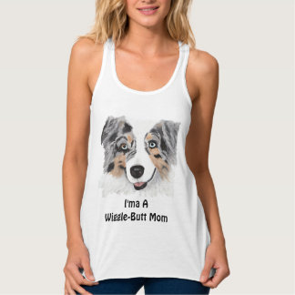 Australian Shepherd "I'ma Wiggle-butt Mum" T-shirt Singlet