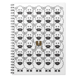Australian Shepherd in the Sheep Spiral Notebook