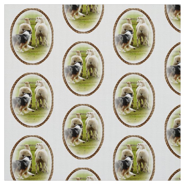 Australian Shepherd Inspired Fabric (Swatch)