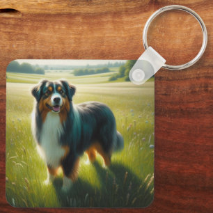 Australian Shepherd Key Ring