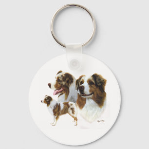 Australian Shepherd Key Ring