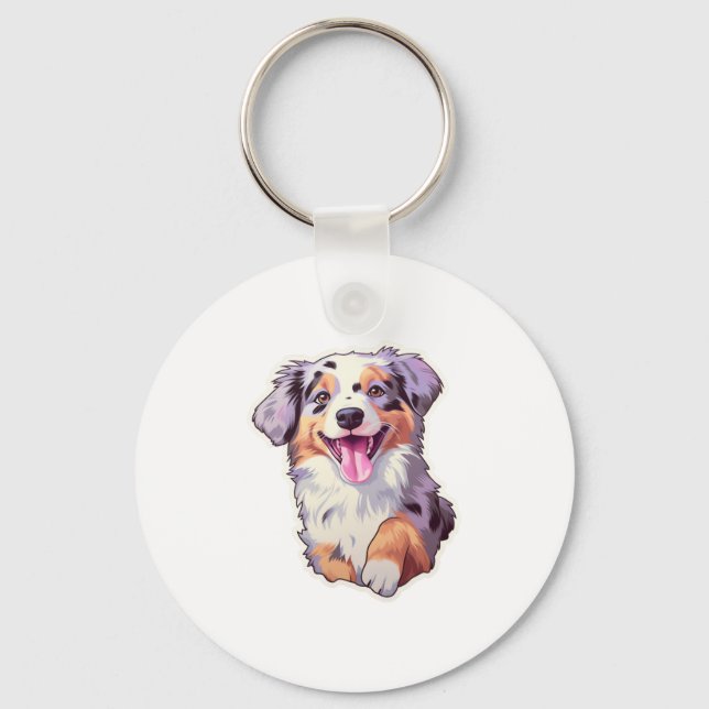 Australian Shepherd    Key Ring (Front)