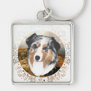 Australian Shepherd Key Ring