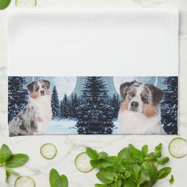 Australian Shepherd Kitchen Towel (Folded)