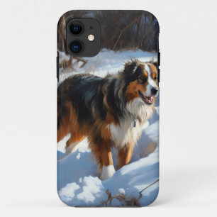 Australian Shepherd Let It Snow Christmas Case-Mate iPhone Case