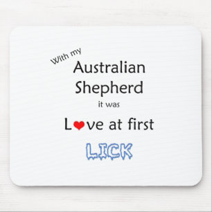 Australian Shepherd Lick Design Mouse Pad