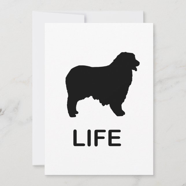 australian shepherd life invitation (Front)