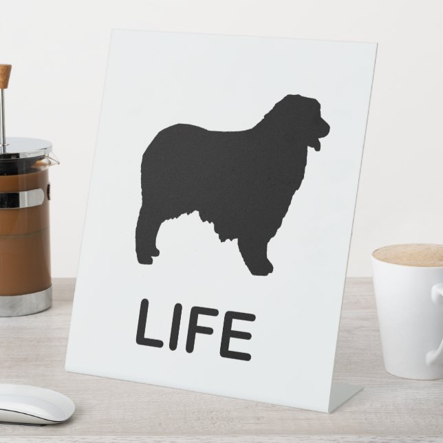 australian shepherd life pedestal sign (In SItu)