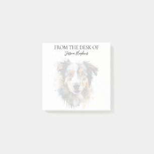 Australian Shepherd Lover Monogrammed Dog Post-it Notes