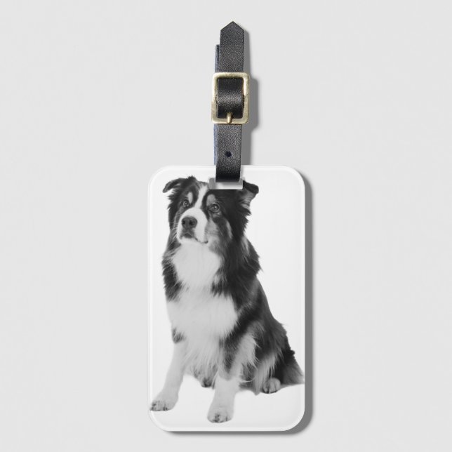 Australian Shepherd Luggage Tag (Front Vertical)