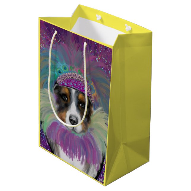 AUSTRALIAN SHEPHERD MEDIUM GIFT BAG (Back Angled)