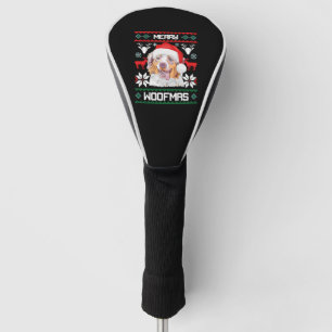 Australian Shepherd Merry Woofmas Christmas Golf Head Cover