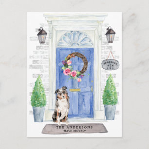 Australian Shepherd Moving Announcement Postcard