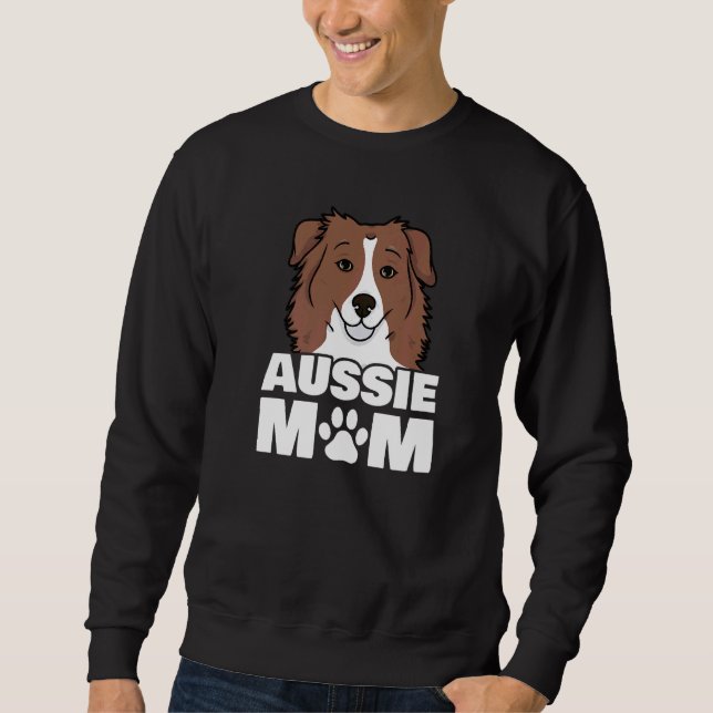 Australian Shepherd Mum Dog Paw Sweatshirt (Front)