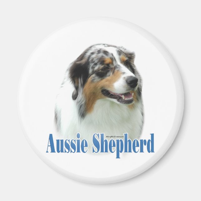 Australian Shepherd Name - Customised Magnet (Front)