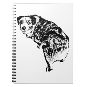 Australian Shepherd Notebook – Artistic Ink Style