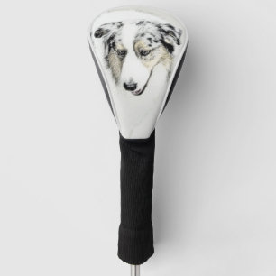 Australian Shepherd Painting - Original Dog Art Golf Head Cover