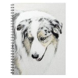 Australian Shepherd Painting - Original Dog Art Notebook