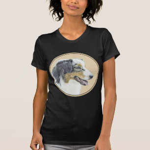 Australian Shepherd Painting - Original Dog Art T-Shirt