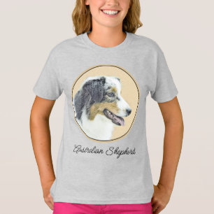 Australian Shepherd Painting - Original Dog Art T- T-Shirt