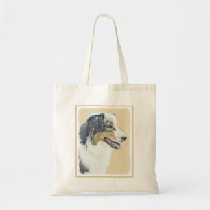 Australian Shepherd Painting - Original Dog Art Tote Bag
