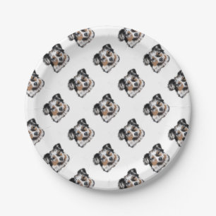 Australian Shepherd Paper Plate