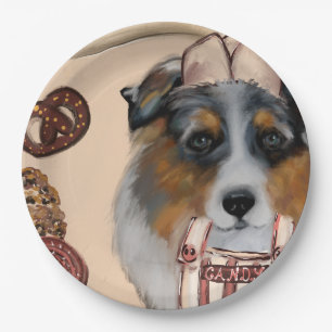 AUSTRALIAN SHEPHERD PAPER PLATE
