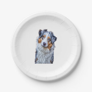 Australian Shepherd  Paper Plate