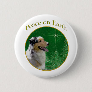Australian Shepherd Peace 6 Cm Round Badge
