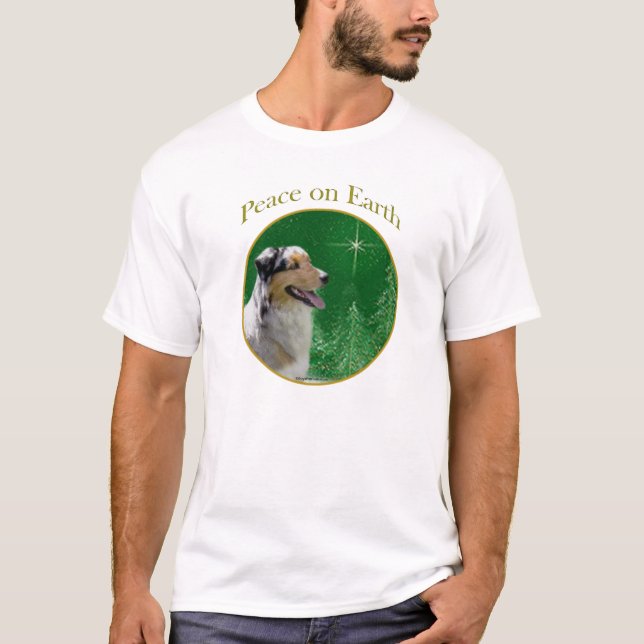 Australian Shepherd Peace T-Shirt (Front)