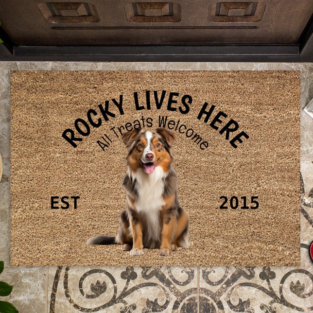 Australian Shepherd Personalised Dog Lover Doormat (Creator Uploaded)