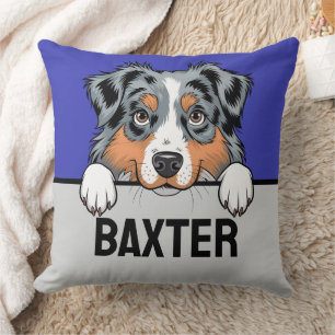 Australian Shepherd Personalised Puppy Dog Lovers Cushion