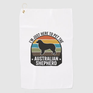 Australian Shepherd Pet Lover Vintage Dog Shirt De Golf Towel