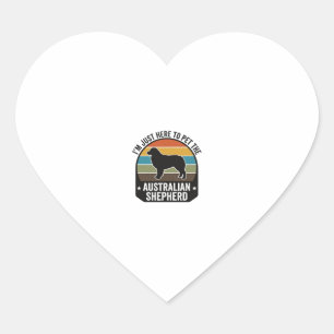 Australian Shepherd Pet Lover Vintage Dog Shirt De Heart Sticker