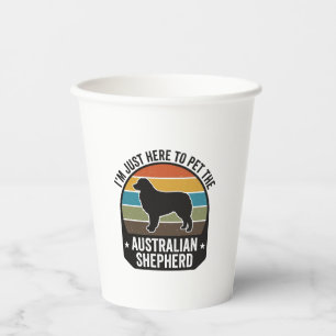 Australian Shepherd Pet Lover Vintage Dog Shirt De Paper Cups
