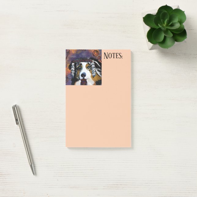 AUSTRALIAN SHEPHERD  POST-IT NOTES (Office)