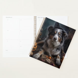 Australian Shepherd Pumpkins Halloween Scary Planner