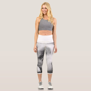 australian shepherd puppy bw capri leggings