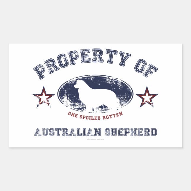 Australian Shepherd Rectangular Sticker (Front)