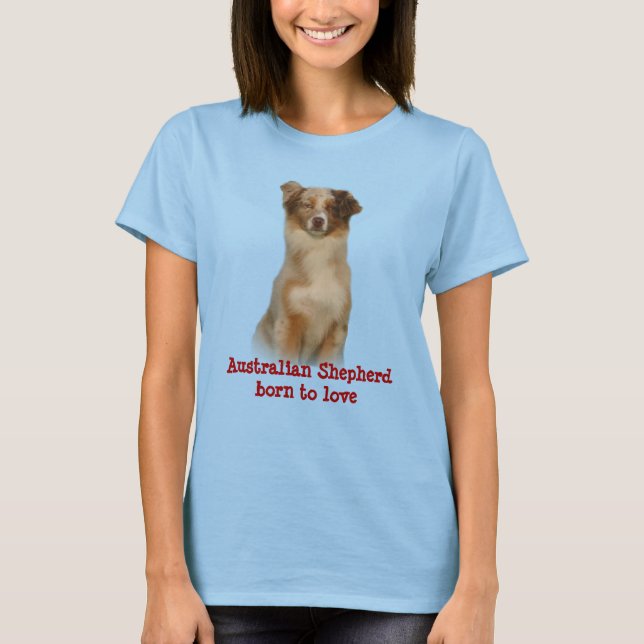 Australian Shepherd Red Ladies Shirt (Front)