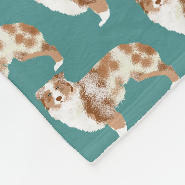 Australian Shepherd Red Merle Blanket (Corner)