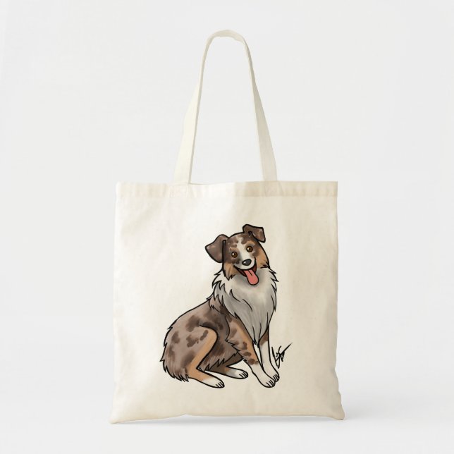 Australian Shepherd - Red Merle Tote Bag (Front)