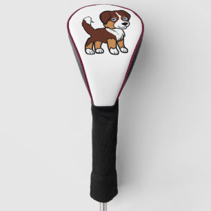 Australian Shepherd Red Tri Cartoon with Tail Golf Head Cover