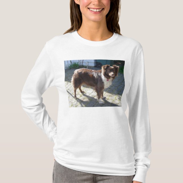 australian shepherd red tri full T-Shirt (Front)