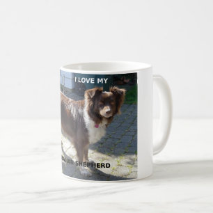 australian shepherd red tri love w pic coffee mug