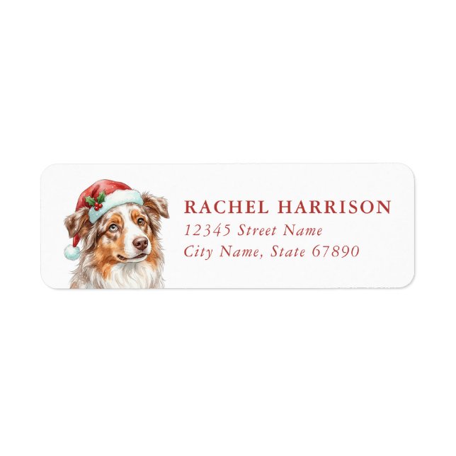 Australian Shepherd Return Address Labels (Front)